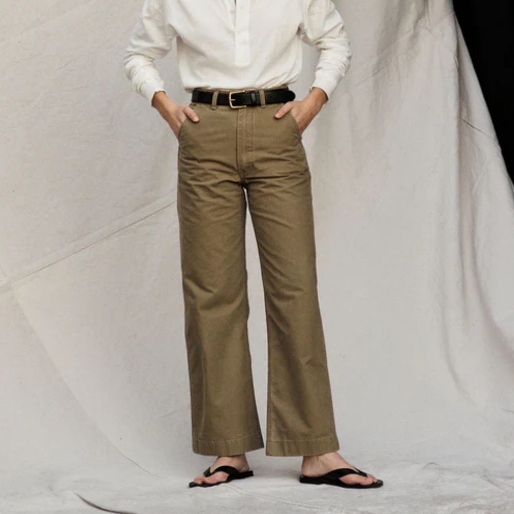 Buck Mason High Desert Canvas Wide Leg Pant